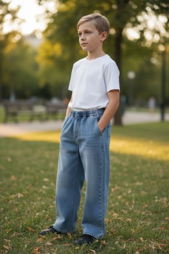 Джинсы прямые Kids Moda синий, зеленый