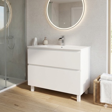 Тумба с раковиной KABINKA.KZ Venedig-100, 99x82x47 см, белый