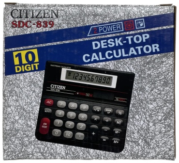 Citizen SDC-839 , 10-разрядный, черный