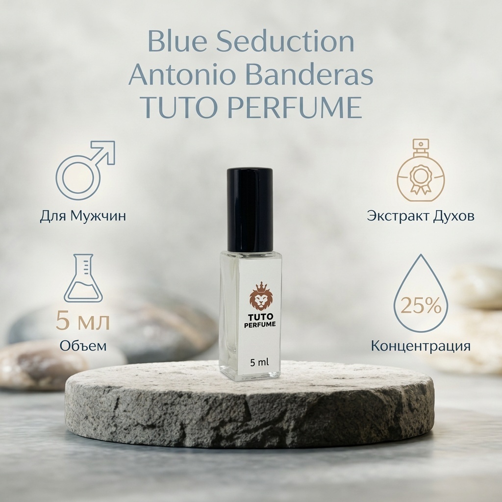 TUTO PERFUME Blue Seduction Antonio Banderas экстракт духов Extrait de Parfum 5 мл, для мужчин