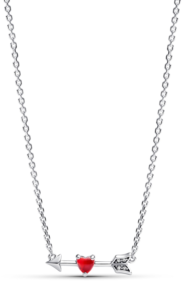 Колье PANDORA «Стрела Купидона» 393669C01-50 длина 50 см вес 3.5 г серебро, цирконий