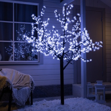 Luazon Lighting Светодиодное дерево «Баугиния» 2 м, 864 LED, постоянное свечение, 220 В, свечение белое 19 см