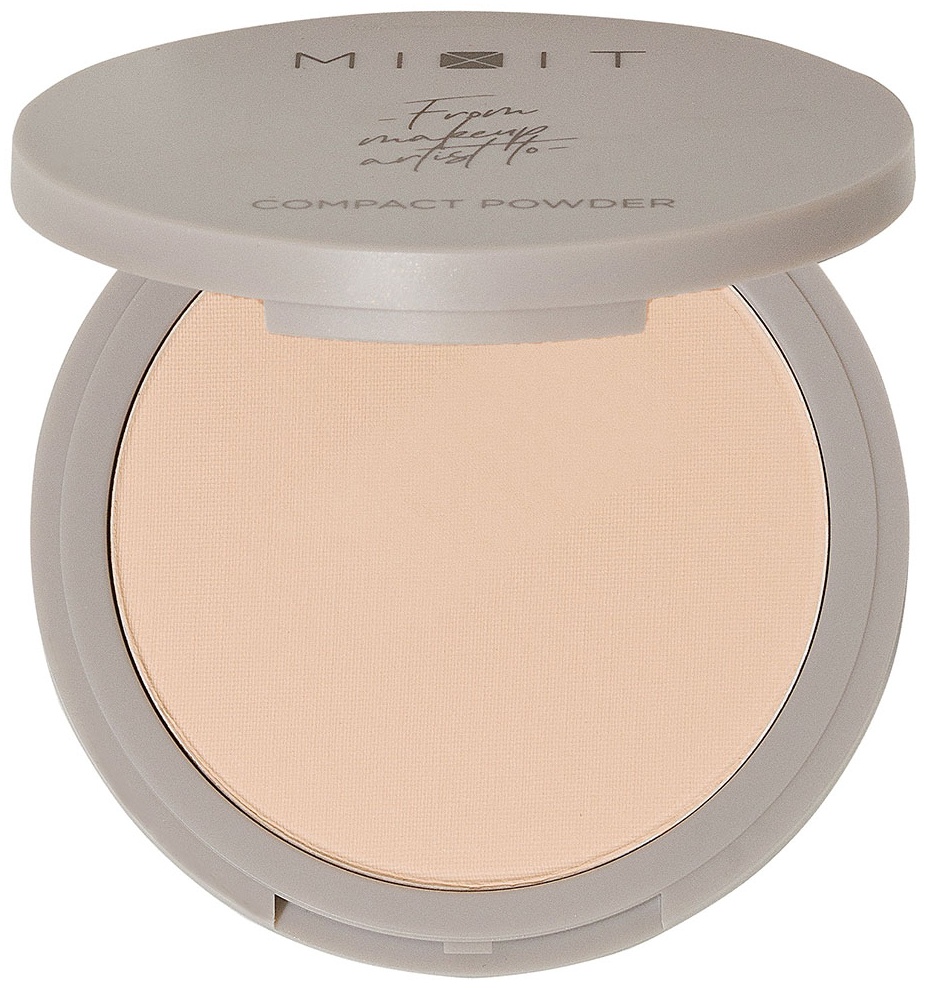 Пудра MIXIT Make Up Compact Powder сухая 01 Light Beige светло-бежевый