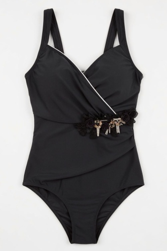 Купальник слитный Bandeau черный