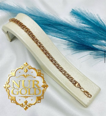 Sabina Gold NUR-BR-1252 длина 18 см, вес 5.73 г золото, плетение бисмарк