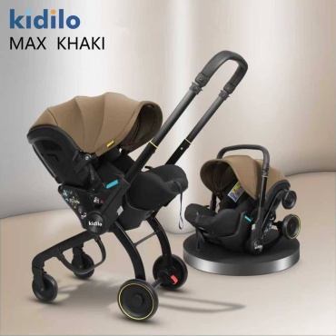 Коляска-автокресло Kidilo Max, черный, бежевый