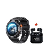 Смарт-часы Nepro100device Man Qz 2 36 мм черный &#43; наушники Nepro100device Sound Buds Pro черный