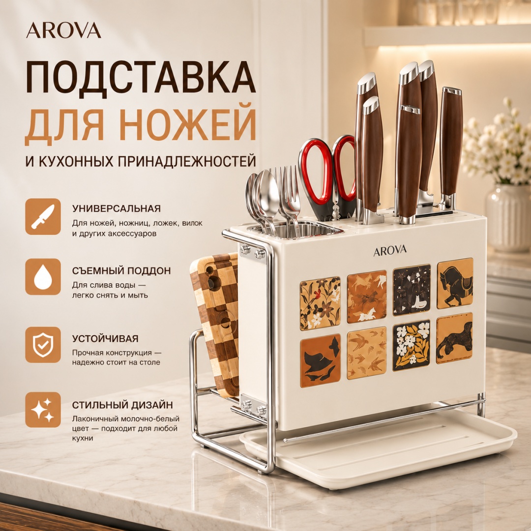 Настенная решетка Arova 23.6x27 см нержавеющая сталь, 1 шт
