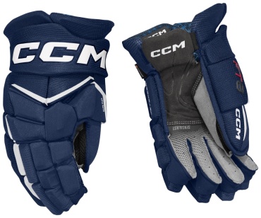 CCM перчатки хоккейные JETSPEED FT8 JR белый, синий 10