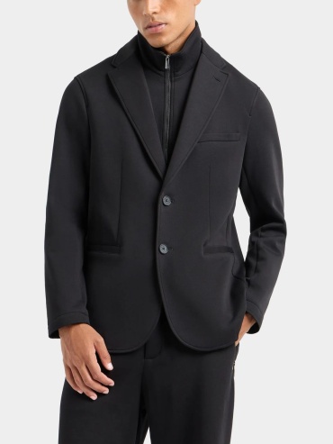 Пиджак однобортный Armani Exchange черный