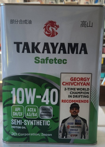 Полусинтетическое Takayama Safetec Semi-Synthetic 10W-40 4 л