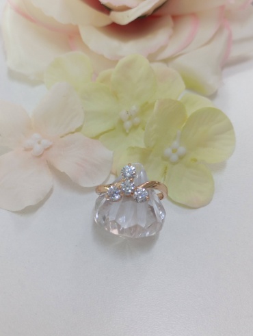 Кольцо Xuping Jewelry 210788444 размер 19 медицинский сплав, фианит, золотистый