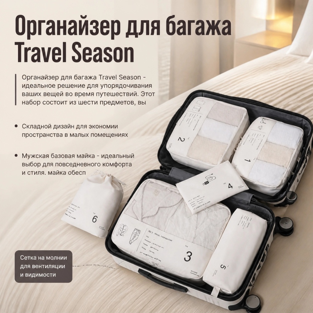 Органайзер для багажа Travel Season 6 шт