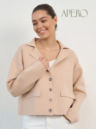 Пиджак APERO knit&home светло-бежевый