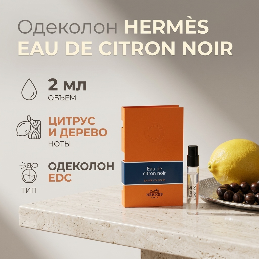 Hermes Eau de Citron Noir одеколон EDC 2 мл, унисекс