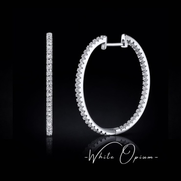 Конго White Opium E24836 вес 8 г серебро, муассанит