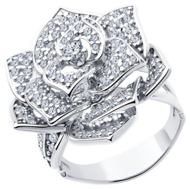 Diamant родирование 925 размер 19 вес 6.54 г серебро, фианит