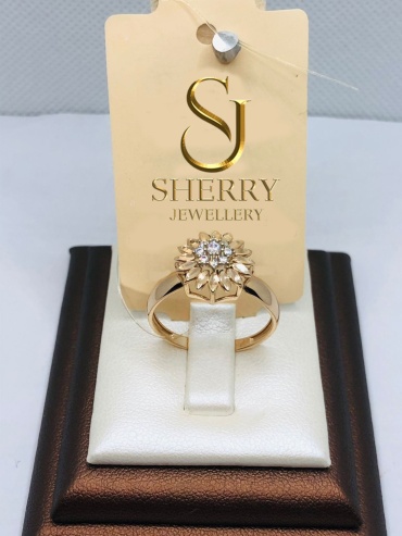SHERRY 97135 размер 18 вес 2.05 г золото, фианит