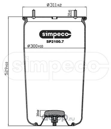 SIMPECO пневматическая рессора SP2100.7010
