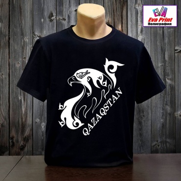 Футболка Eva Print QAZAQSTAN 10 черный