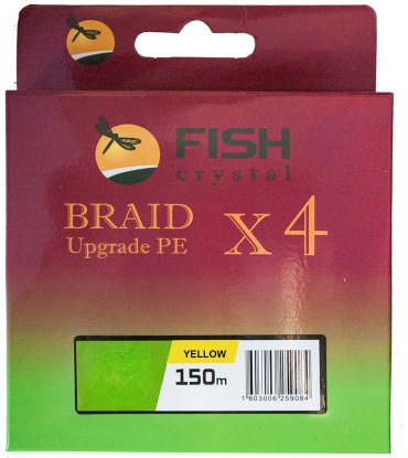 Fish Season плетеный шнур DK-4Y-12-FC 0.12 мм желтый