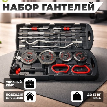 Набор гантелей REEDAGE разборная 55 кг