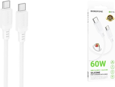 Кабель Borofone USB TypeC (M), 1 м, BX115 белый
