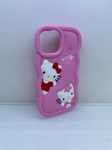 Чехол Hello Kitty для Apple iPhone 13, iPhone 14 розовый