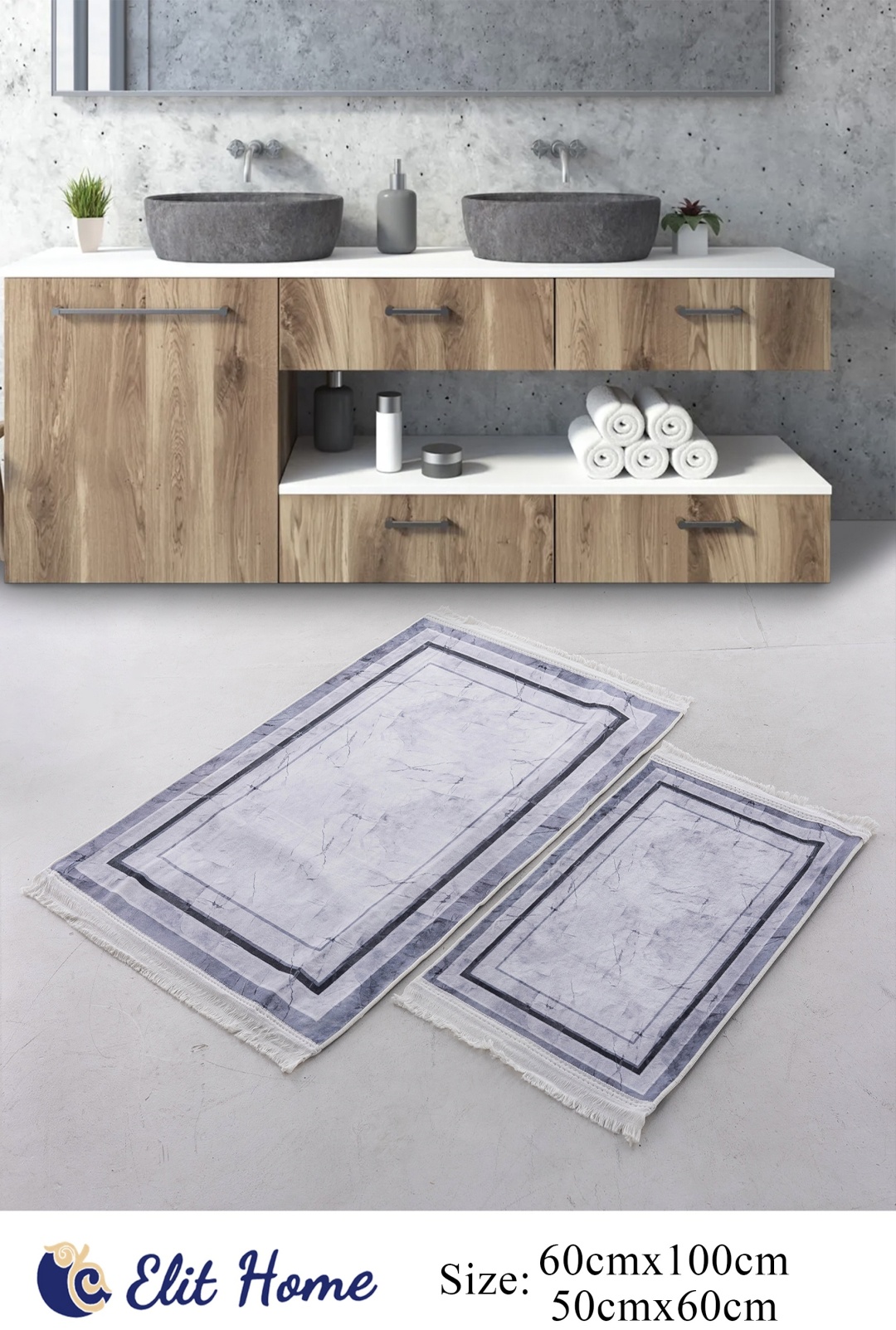 Elit Home комплект ковриков MODEVSA 100x60 см, микрофибра