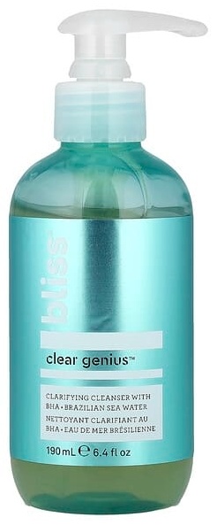 BLISS Clear Genius, очищающее средство с бутилоксианизолом и бразильской морской водой, 190 мл (6,4 жидк. унции) эмульсия 190 г