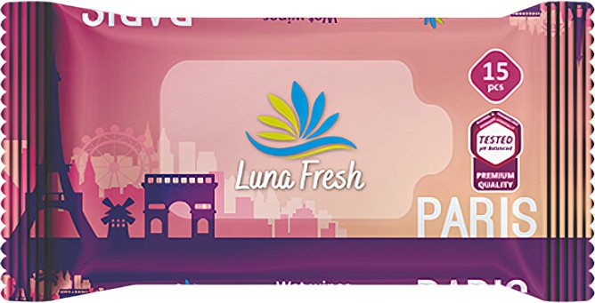 Влажные салфетки Luna Fresh Cities 15 шт