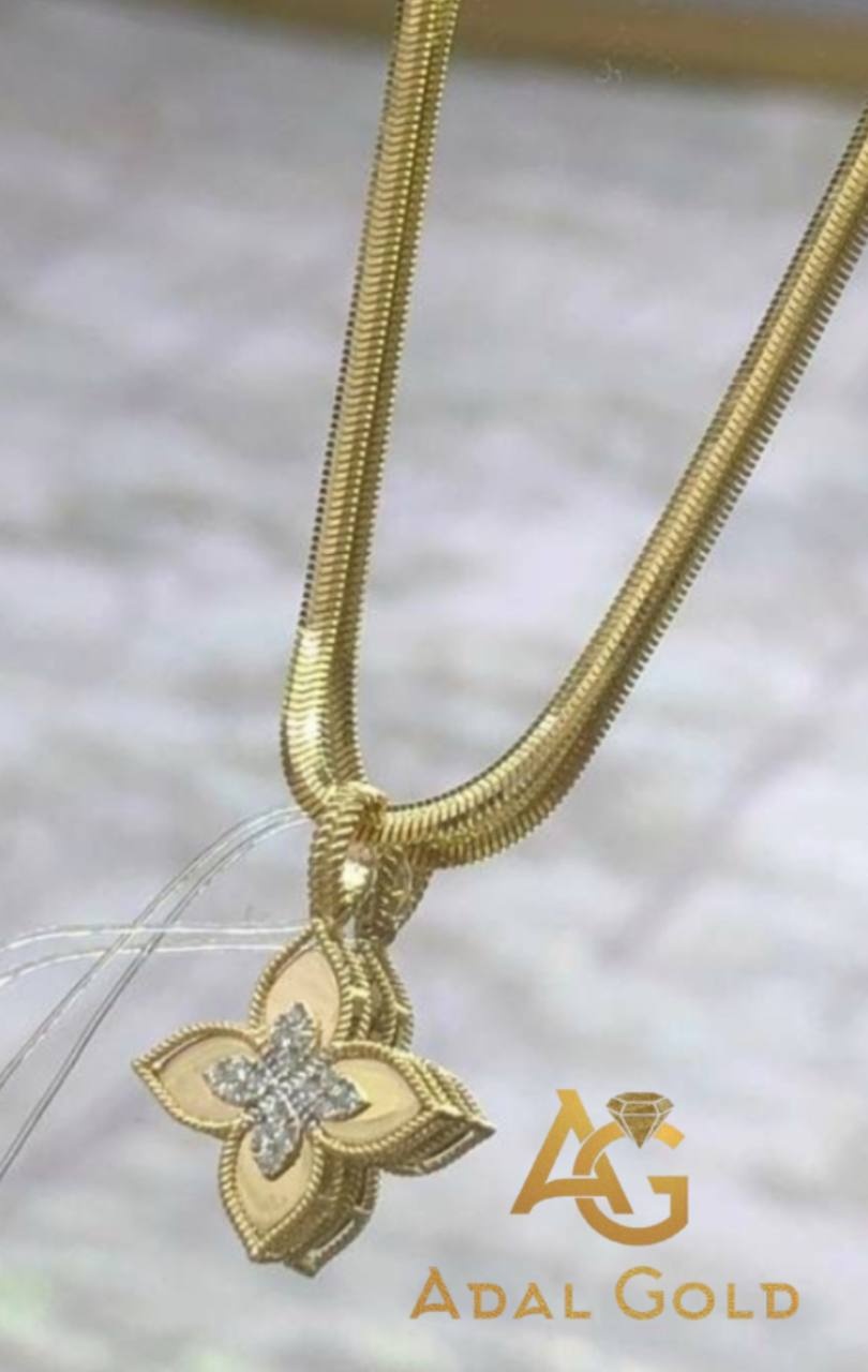 Колье ADAL GOLD ADG_zmeika+kulon02 длина 50 см вес 7.5 г золото, фианит