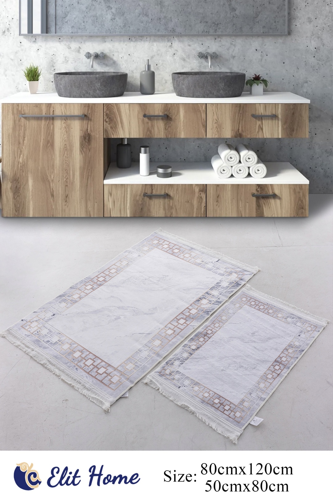 Elit Home комплект ковриков MODEVSA 120x80 см, микрофибра