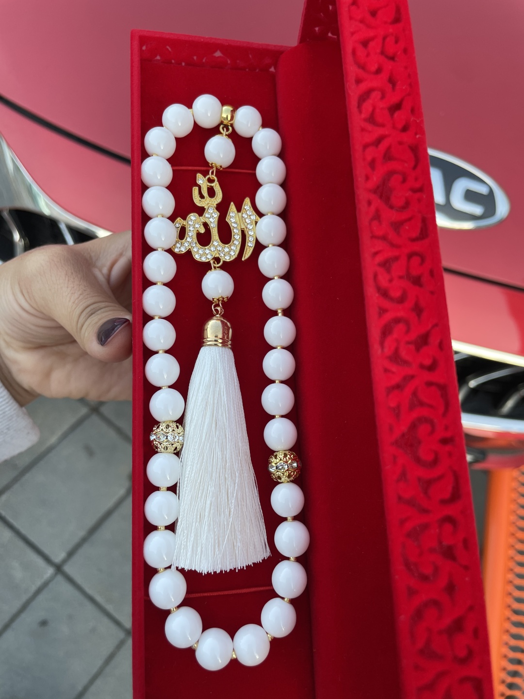 Четки Maya jewellery ручные натуральный камень 25 см