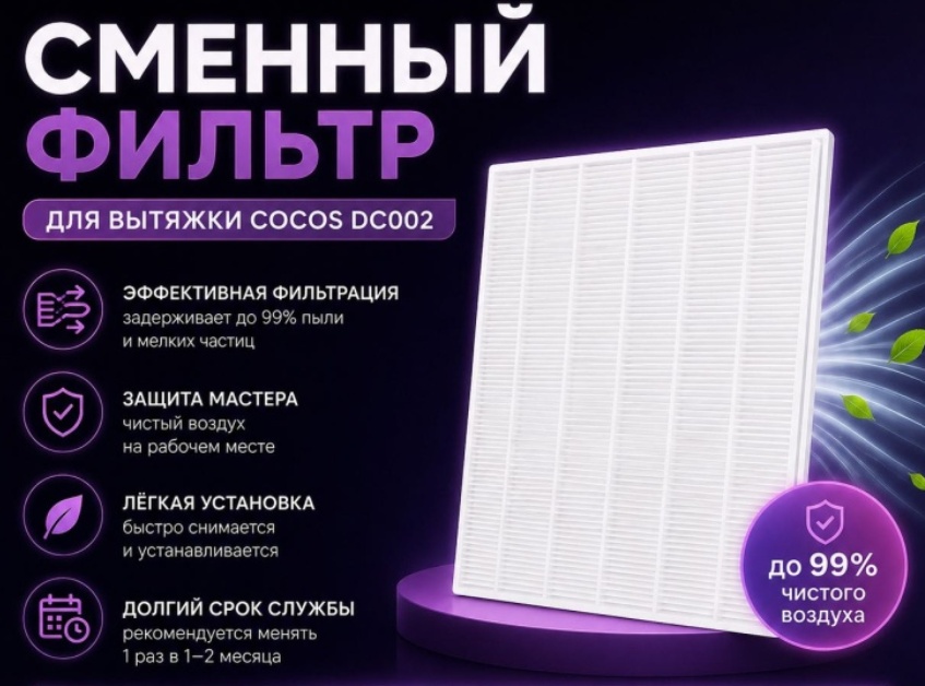 COCOS nail фильтр для вытяжки DC002