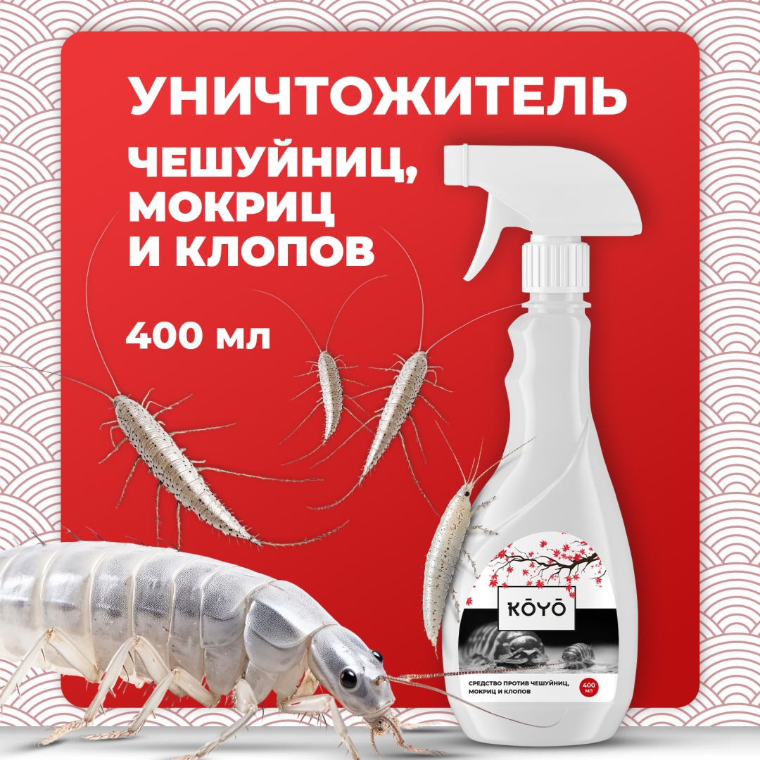 Раствор Средство от чешуйниц, мокриц и клопов в квартире и доме, 400 мл 400 мл 463 г