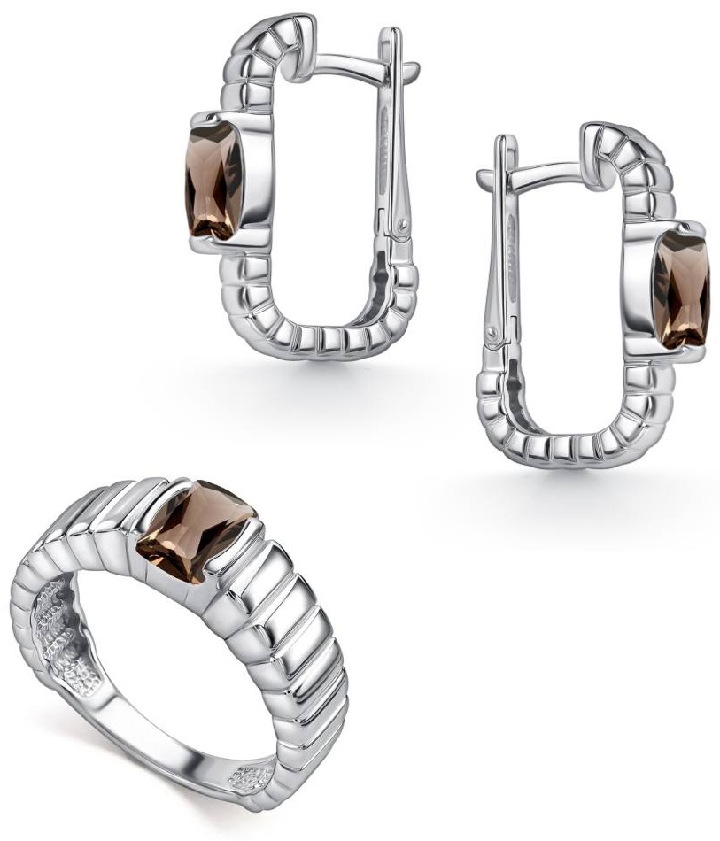 ZGOLD 5354 вес 8.34 г серебро, раухтопаз