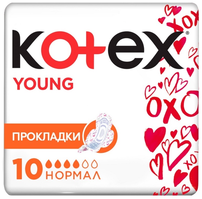 Купить Kotex прокладки Young Normal 10 шт в Алматы – Магазин на Kaspi.kz