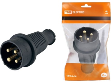 TDM ELECTRIC силовая вилка 380 В 32А, SQ0612-0006