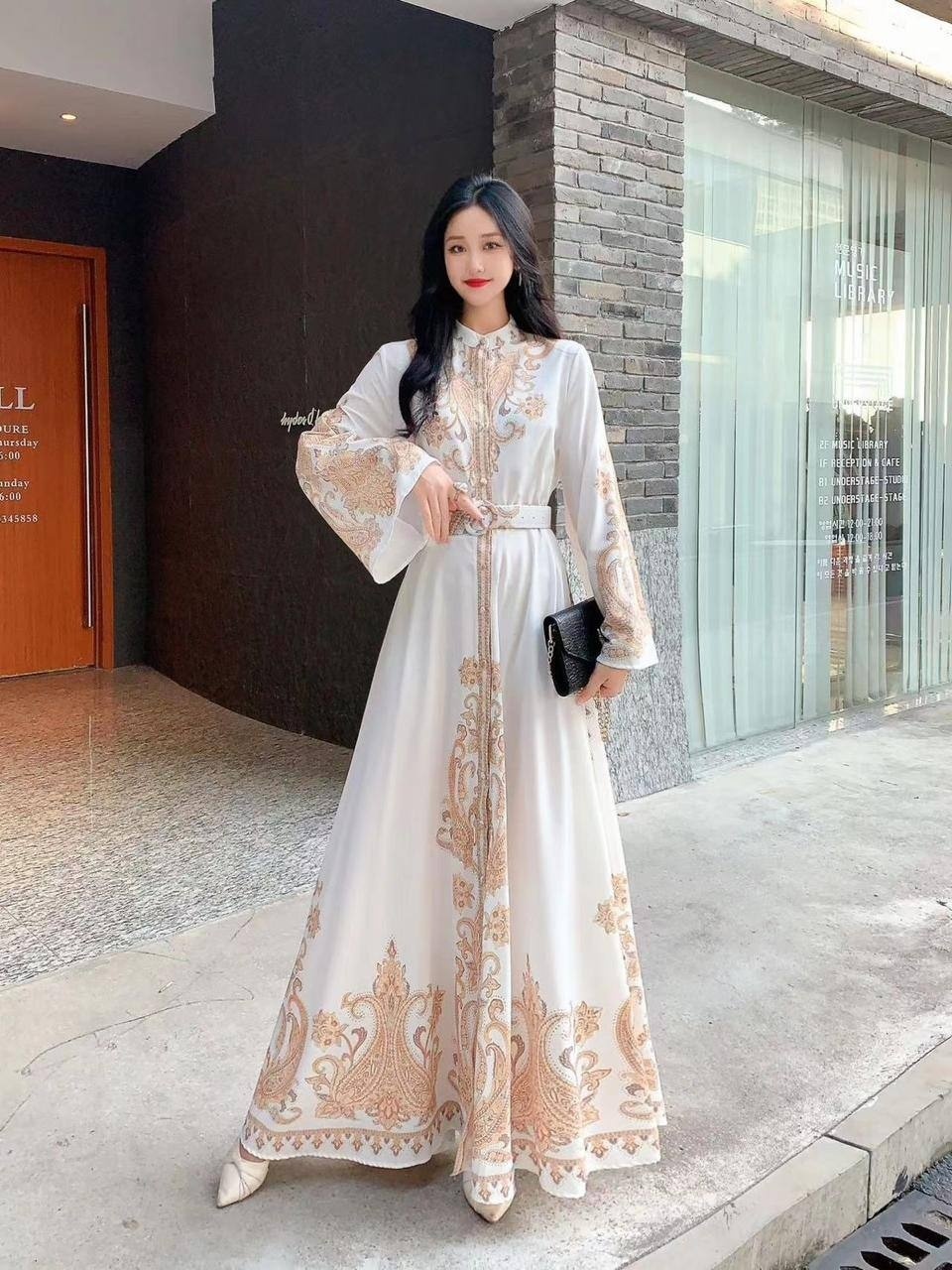 Сарафан FASHION II коричневый, белый