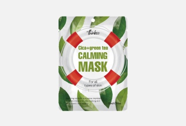 Маска для лица Thinkco тканевая Cica Green tea Calming Mask Pack 1 шт