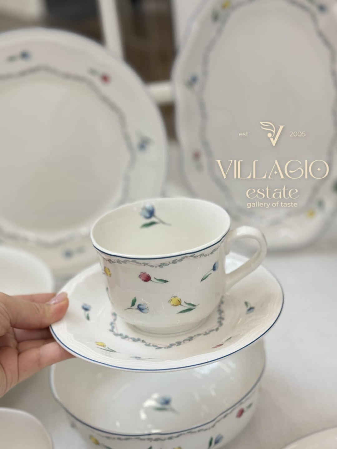 Сервиз на 6 персон VILLAGIO 40/13, предметов: 40, чайно-столовый, фарфор, костяной фарфор