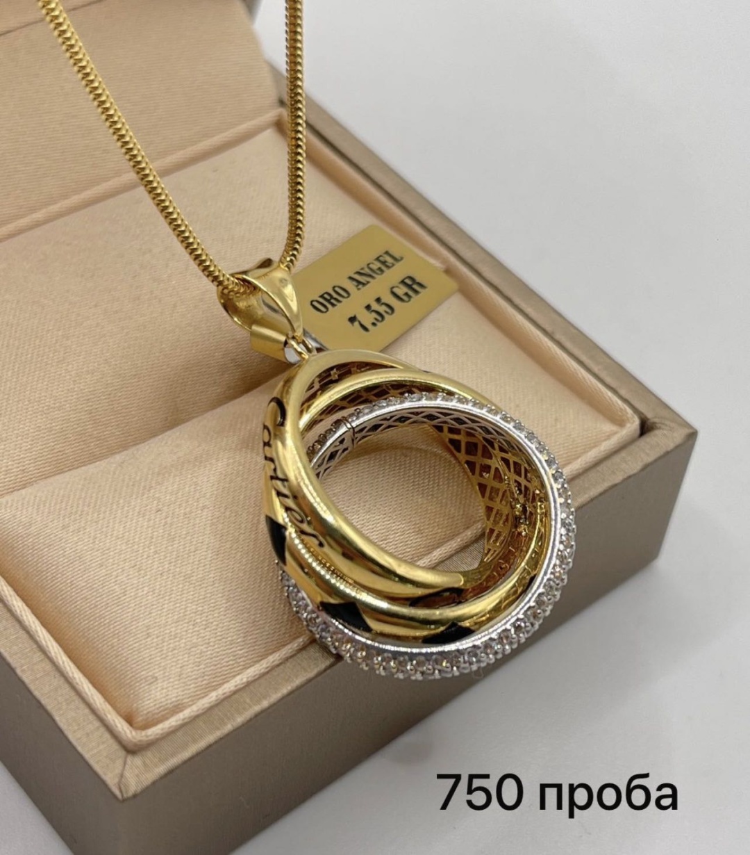 Подвеска AISHA GOLD ORO Stella 750 вес 7.55 г золото, эмаль