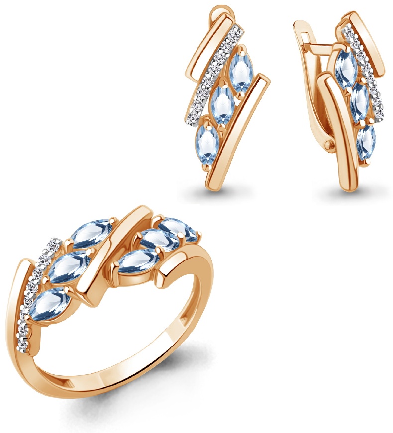 AQUAMARINE 17 разм. 438364-183867 вес 5.71 г серебро, топаз