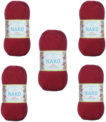 Моток NAKO 3630 Красно бордовый 270 м 100 г