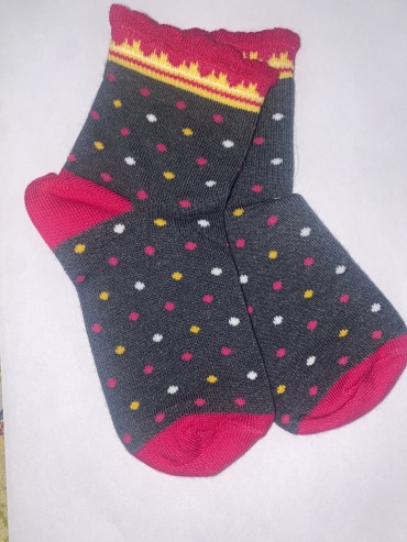 Носки KIDS SOCKS 00099-5 1 пара серый, розовый 27-29