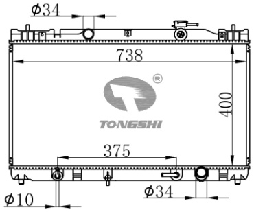 TONGSHI радиатор основной 75002