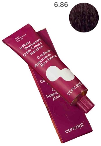 Concept infinity keratin+ 6.86 Русый жемчужно-фиолетовый 100 мл крем-краска 100 мл
