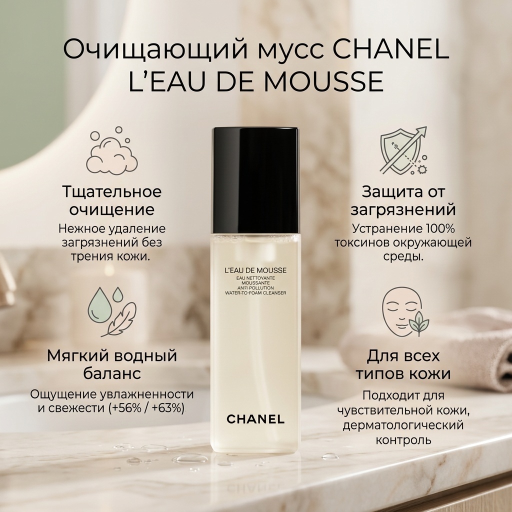 CHANEL L'eau De Mousse мусс 150 мл