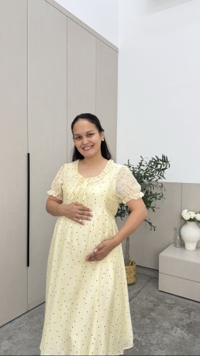Повседневное платье, для беременных SuperMama бежевый